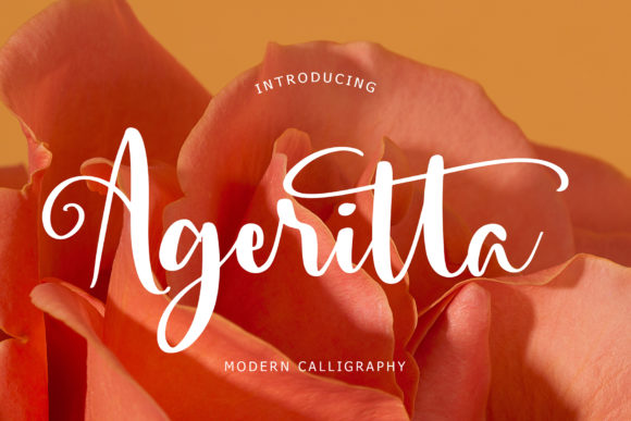Ageritta: A Relaxed Handwritten Font for Romantic Branding