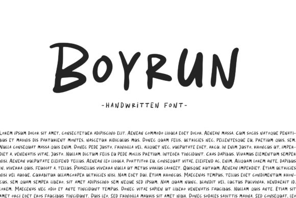 Boyrun Font: A Handwritten Typeface for Creative Makers