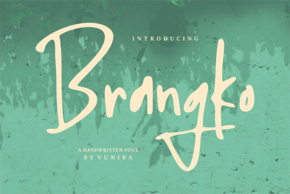 Brangko Font: A Handwritten Script with Personality