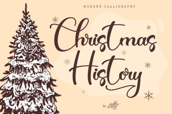 Christmas History Font: A Handwritten Typeface for Holiday and Romantic Designs