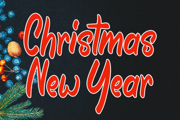 Christmas New Year Font: A Festive Handwritten Typeface for Creative Projects