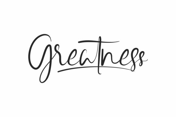 Greatness Handwritten Font for Creative Projects