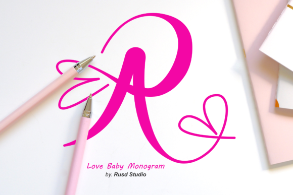 Love Baby Monogram Font for Editorial Design and Creative Projects