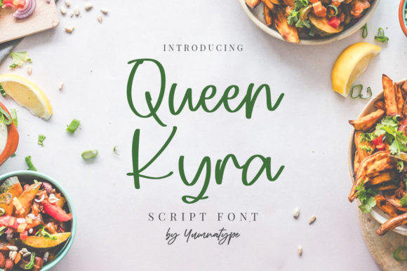 Queen Kyra Font: A Handwritten Script for Polished Branding