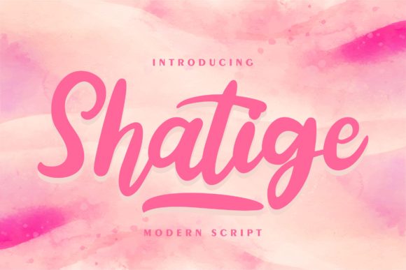 Shatige: A Script Handwritten Font for Elegant Editorial Design
