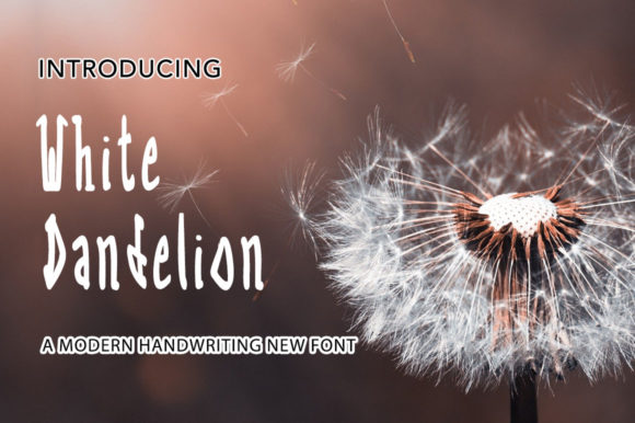White Dandelion Font for Creative Branding Projects